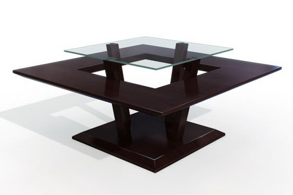 2 Leveled Square Table 3D Model