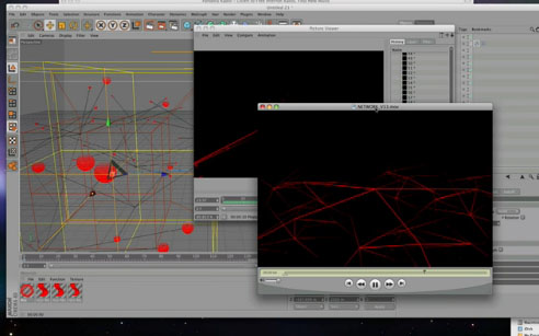 A branching network effect with Cinema 4d tracer