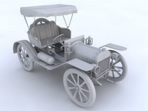 Cinema 4D Old Car 3D Model