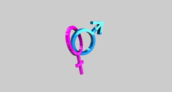 male and female symbol 3d