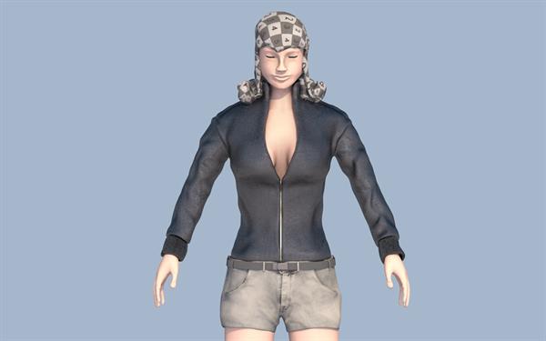 Girl Jacket 3D Model