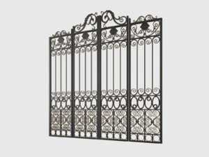 Wrought Iron Garden Door 3D Model