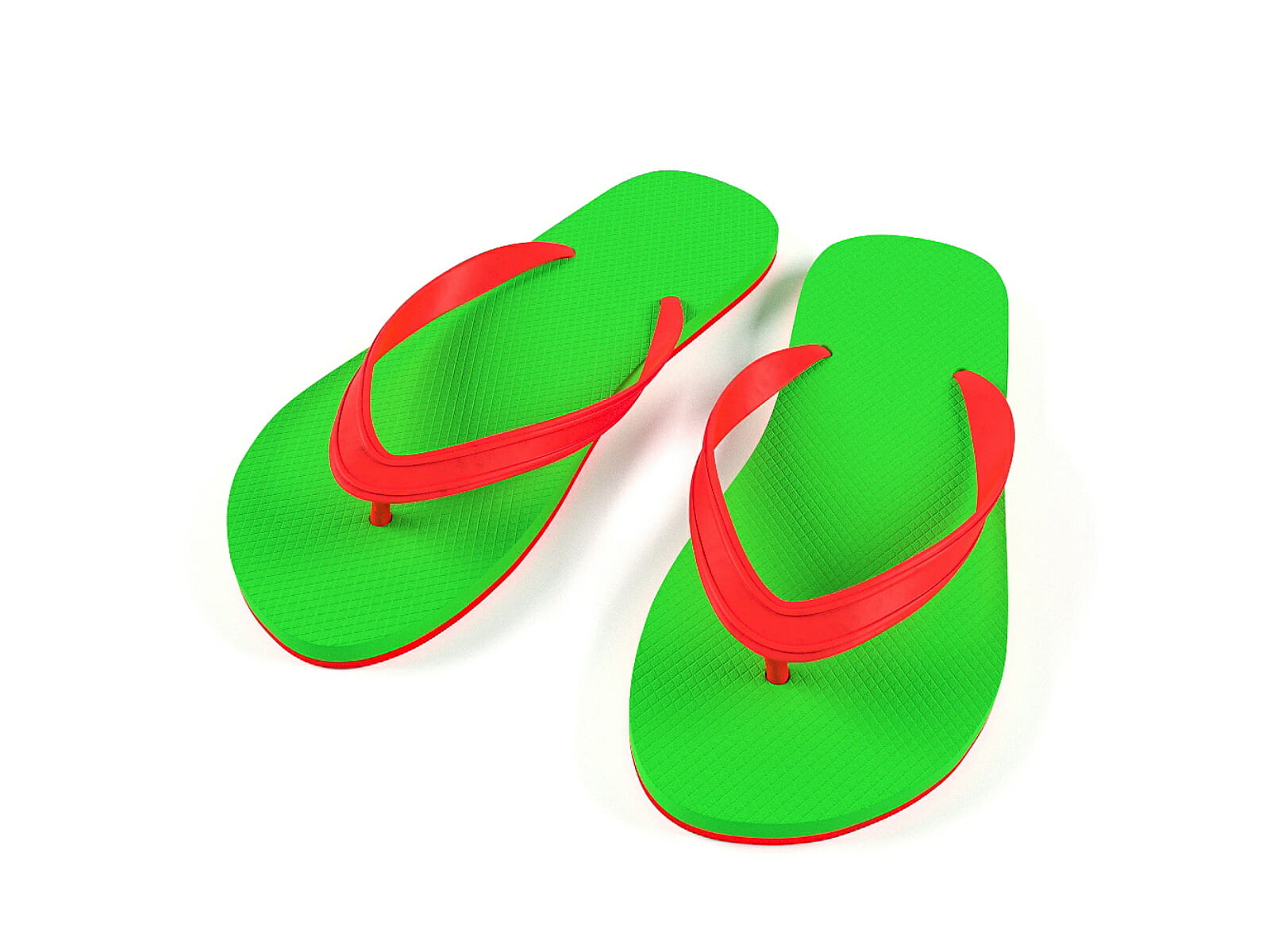 Beach Slippers 3D Model