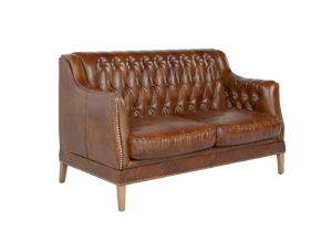 Old Design Brown 2 Seat Sofa 3D Model