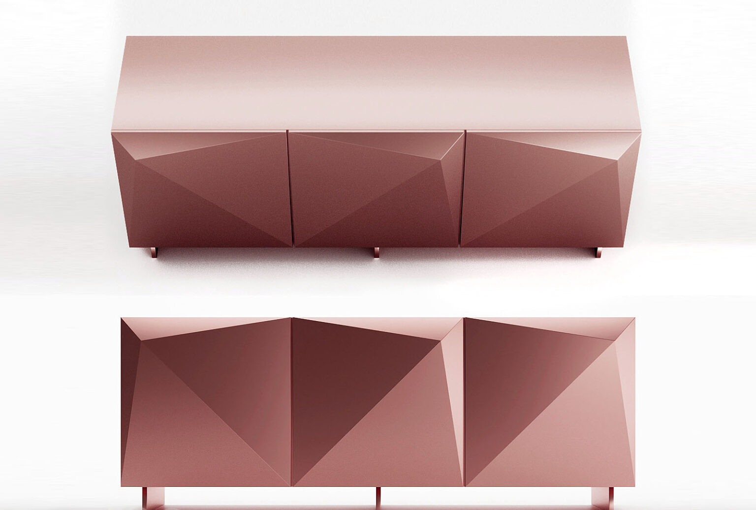 Origami Living Room Buffet 3D Model Cabinet