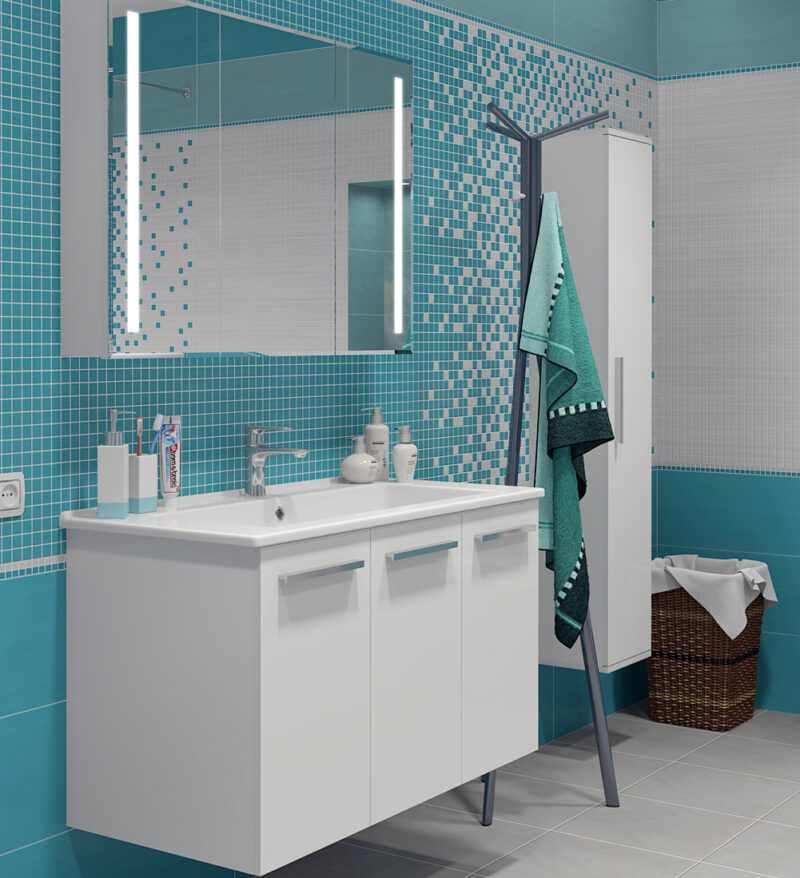 White Bathroom Furniture Collection 3D Model Bathroom