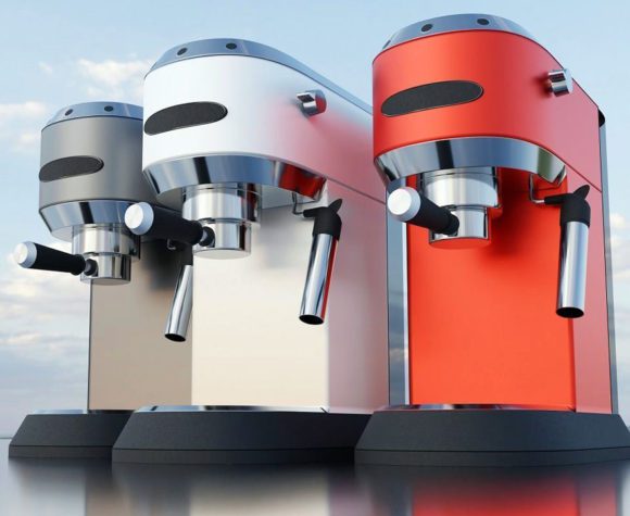 3 Colours Coffee Machine 3D Model