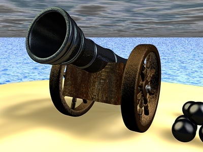 3D Old  Cannon