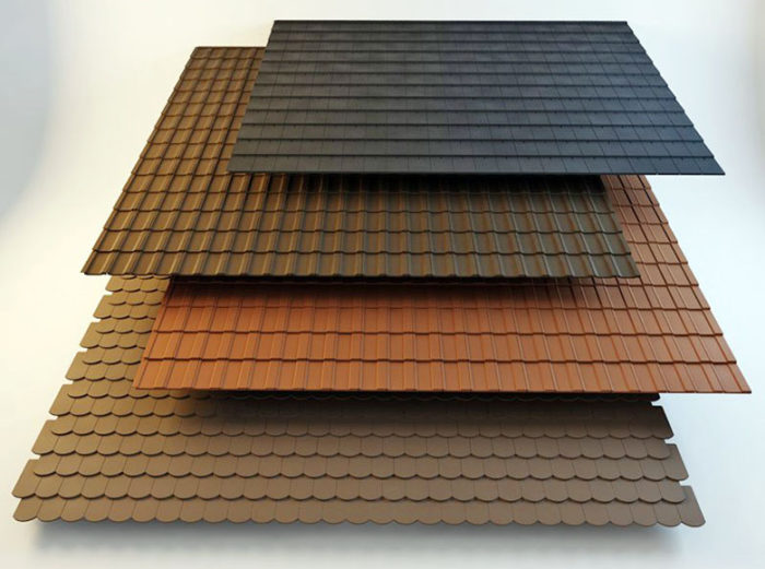 4 Types of Roof Tiles 3D Model