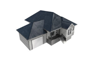 American Family House With Garage 3D Model