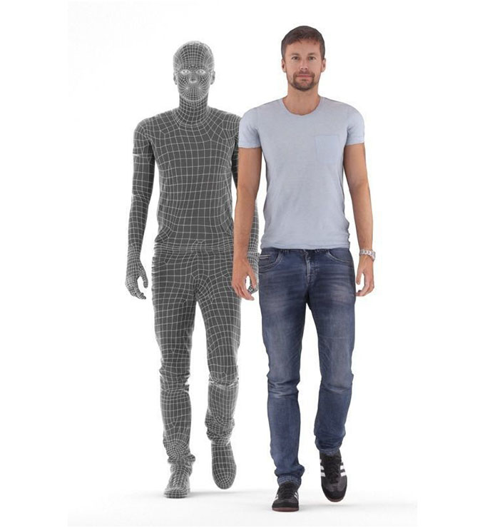 Animated Casual Man Free 3D Model Free C4D Models