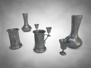 Antique Metal Dishes 3D Model