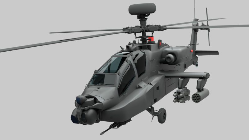 Apache Helicopter 3D Model Free C4D Models