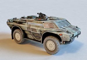 Armored Hummer Military Vehicle 3D Model