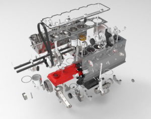 BMW M20 Mechanical Engine 3D Model