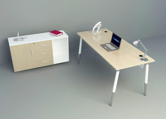 Basic Office Furniture 3D Model