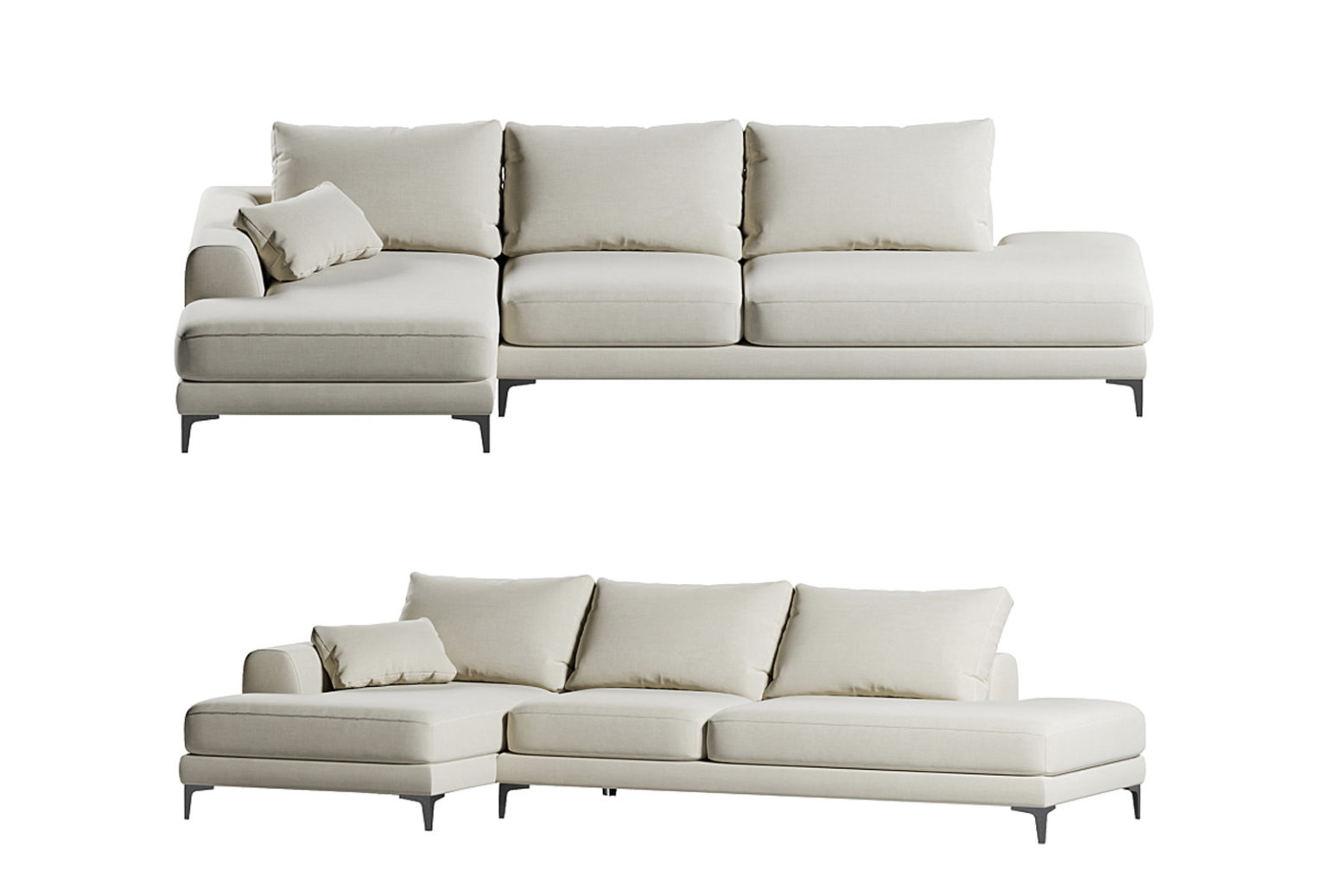 Beige Luxury Sofa Free 3D Model Sofa