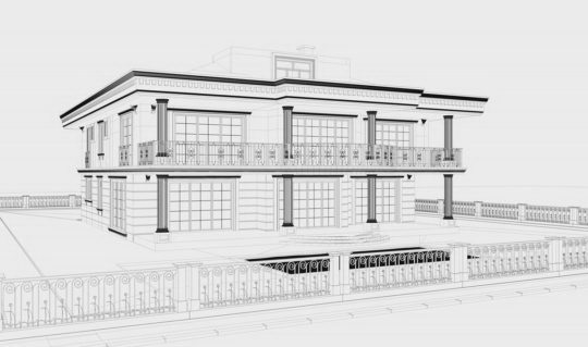 Big Villa House 3D Model 2