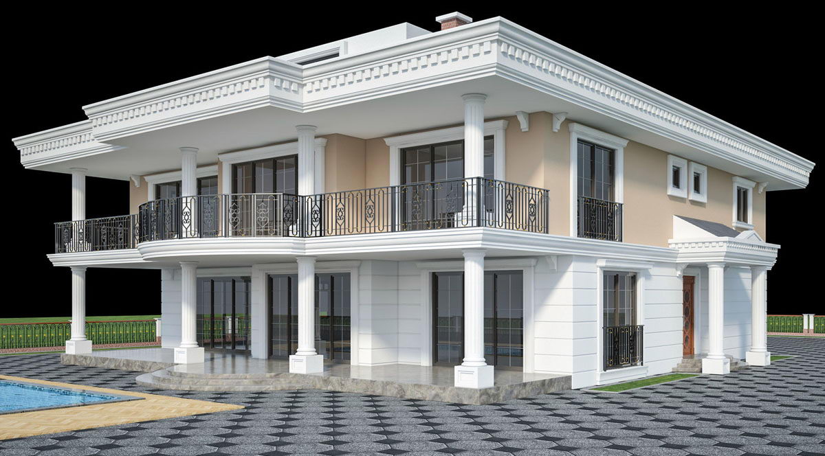 Big Villa House 3D Model