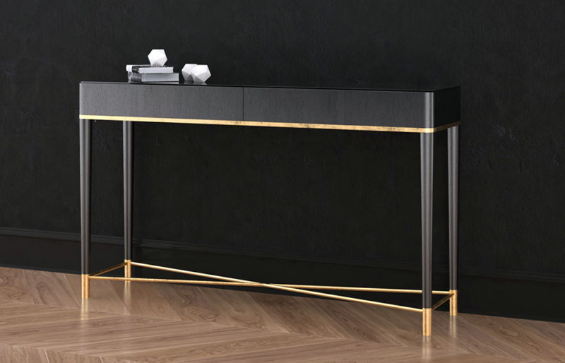 Black-Gold Console 3D Model Other Furniture