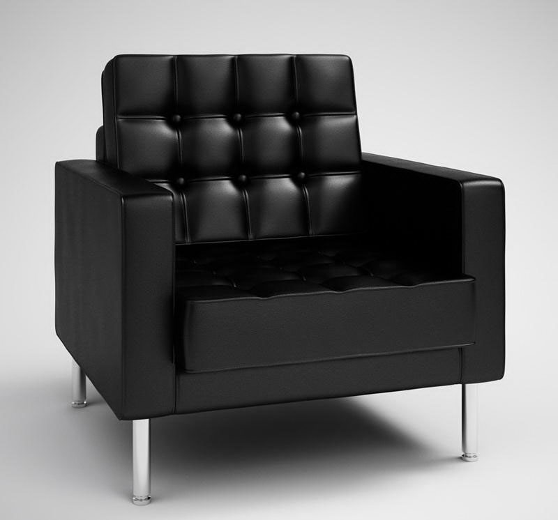 Black Leather Office Armchair