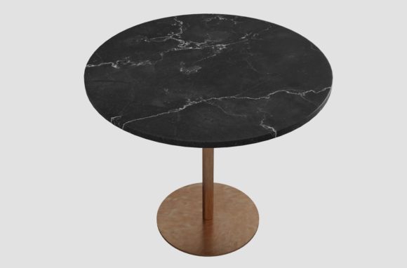 Black Marble Table 3D Model