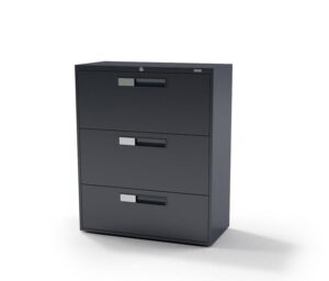 Black Metal Office Cabinet 3D Model