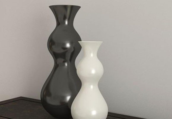Black and White Vase 3D Model