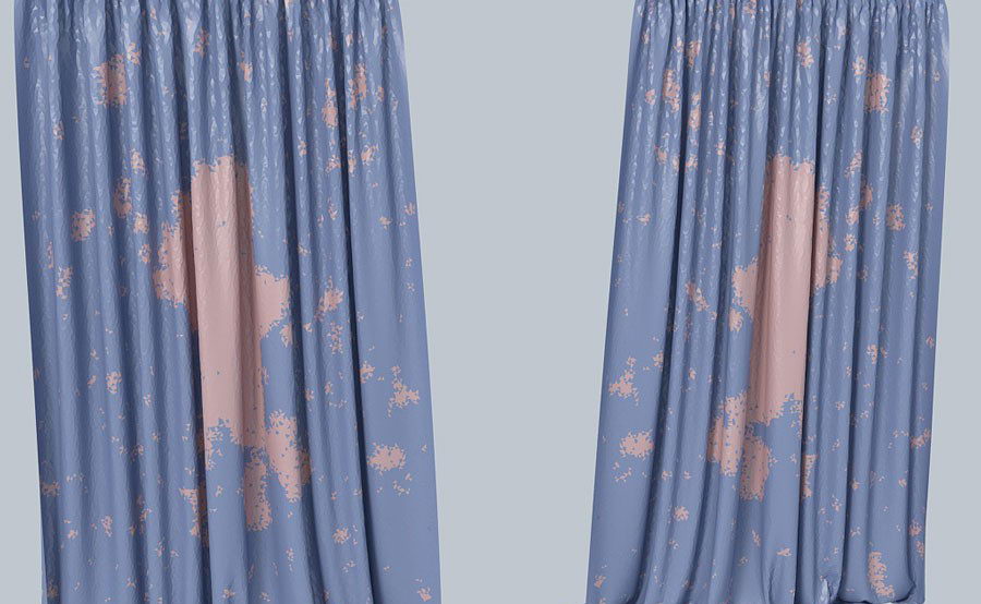 Blue Curtain 3D Model