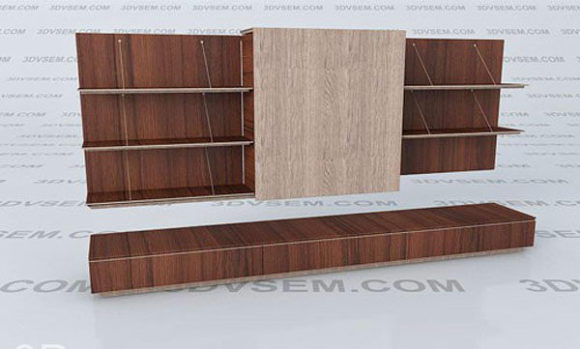 Cabinet with Curbstones 3D Model