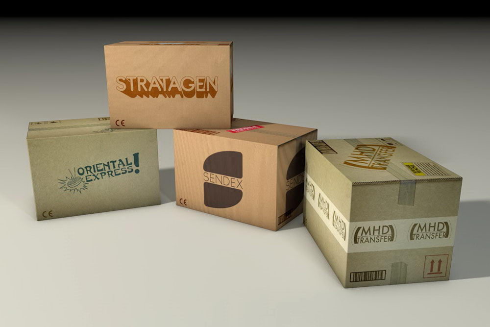 Cardboard boxes 3D Model