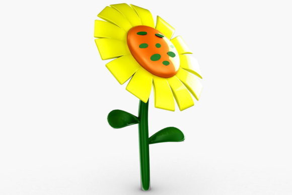 Cartoon Flower 3D Model