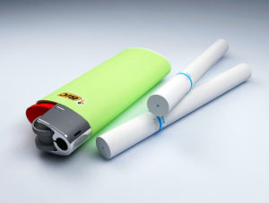 Cigaratte and Lighter 3D Model