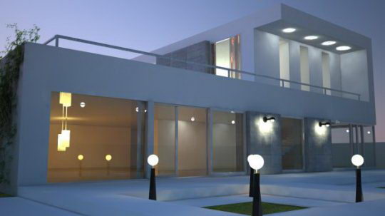 Cinema 4D Modern House 3D Model
