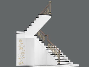 Classic Decorative Stairs 3D Model