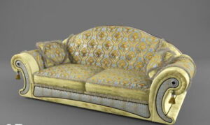 Classic Double Sofa 3D Model