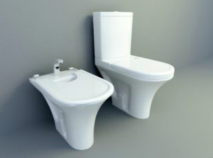 Classic White 3D Toilet Model