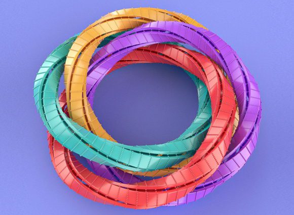 Colourful Complex Ring 3D Model