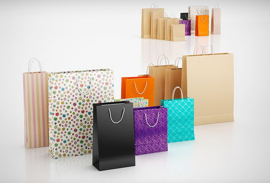 Colorful Gift Bags 3D Models
