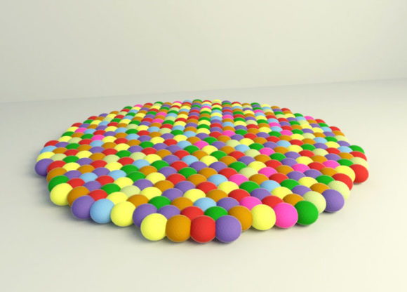 Colourfull Kids Carpet 3D Model