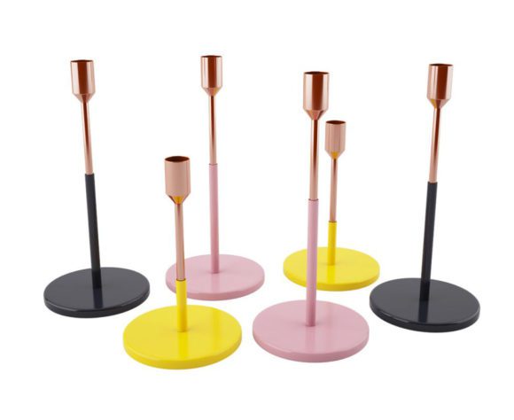 Copper Candle Holders Free 3D Model