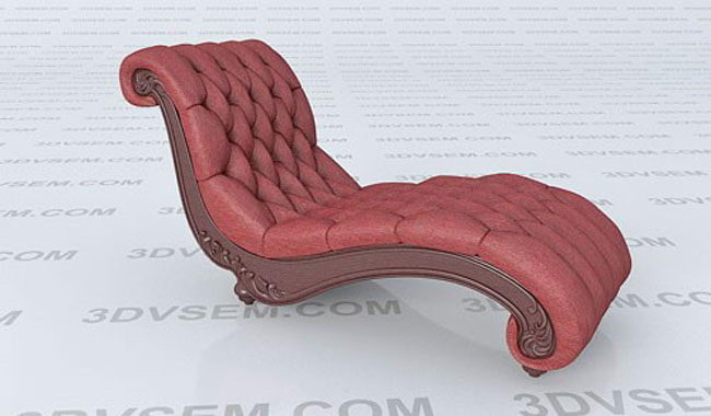 Curved Base Couch 3D Model