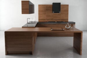 Dark Wooden Kitchen Design 3D Model