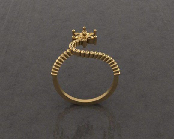 Decorative Gold Ring 3D Model