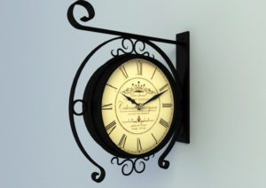 Decorative Old Wall Clock 3D Model