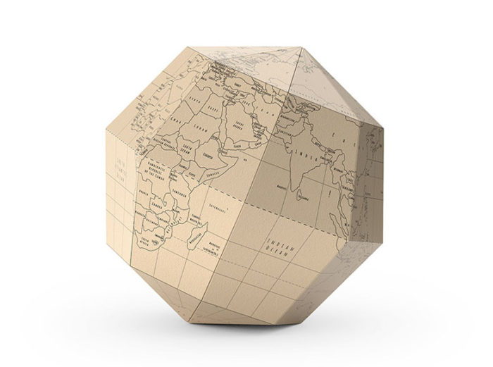 Decorative Paper Globe Maps 3D Model
