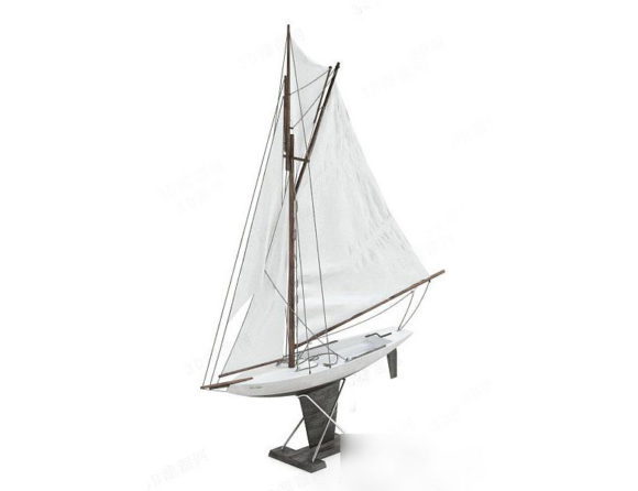 Decorative Sail Boat 3D Model