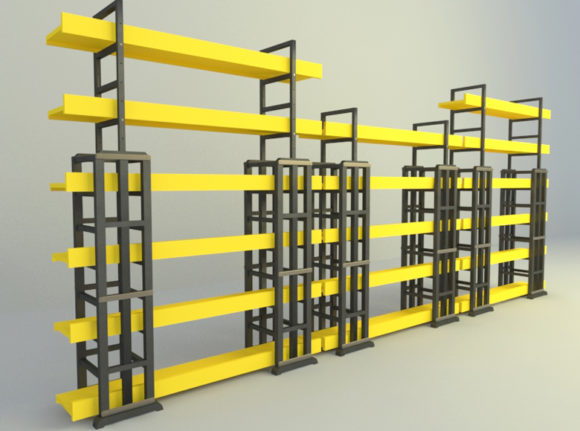 Modular Decorative Shelves Free 3D Model