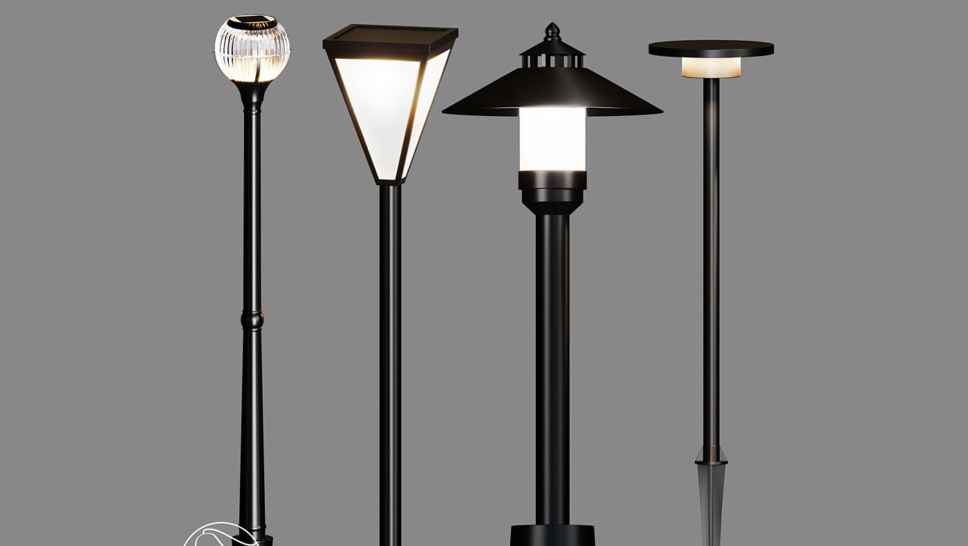 kandidatskole Energize Scorch Decorative Street Lamp Free 3D Model