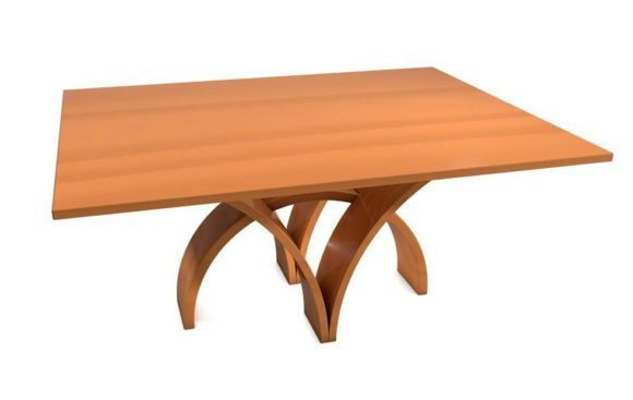 Decorative Wooden Dinning Table 3D Model